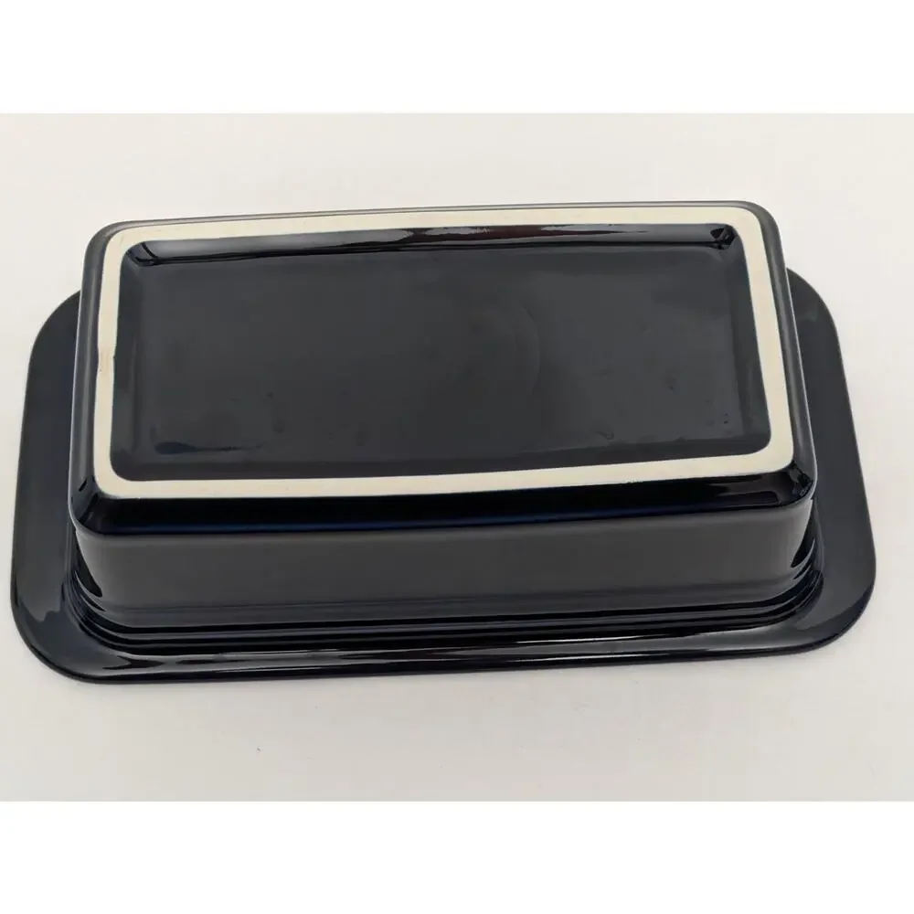 Vintage Fiesta Cobalt Blue Ceramic Loaf Pan Baker 1.4 Quart Retired
